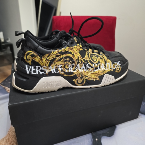 Versace Jeans Couture Other - Versace Jeans Couture Black and Gold Men's Sneakers